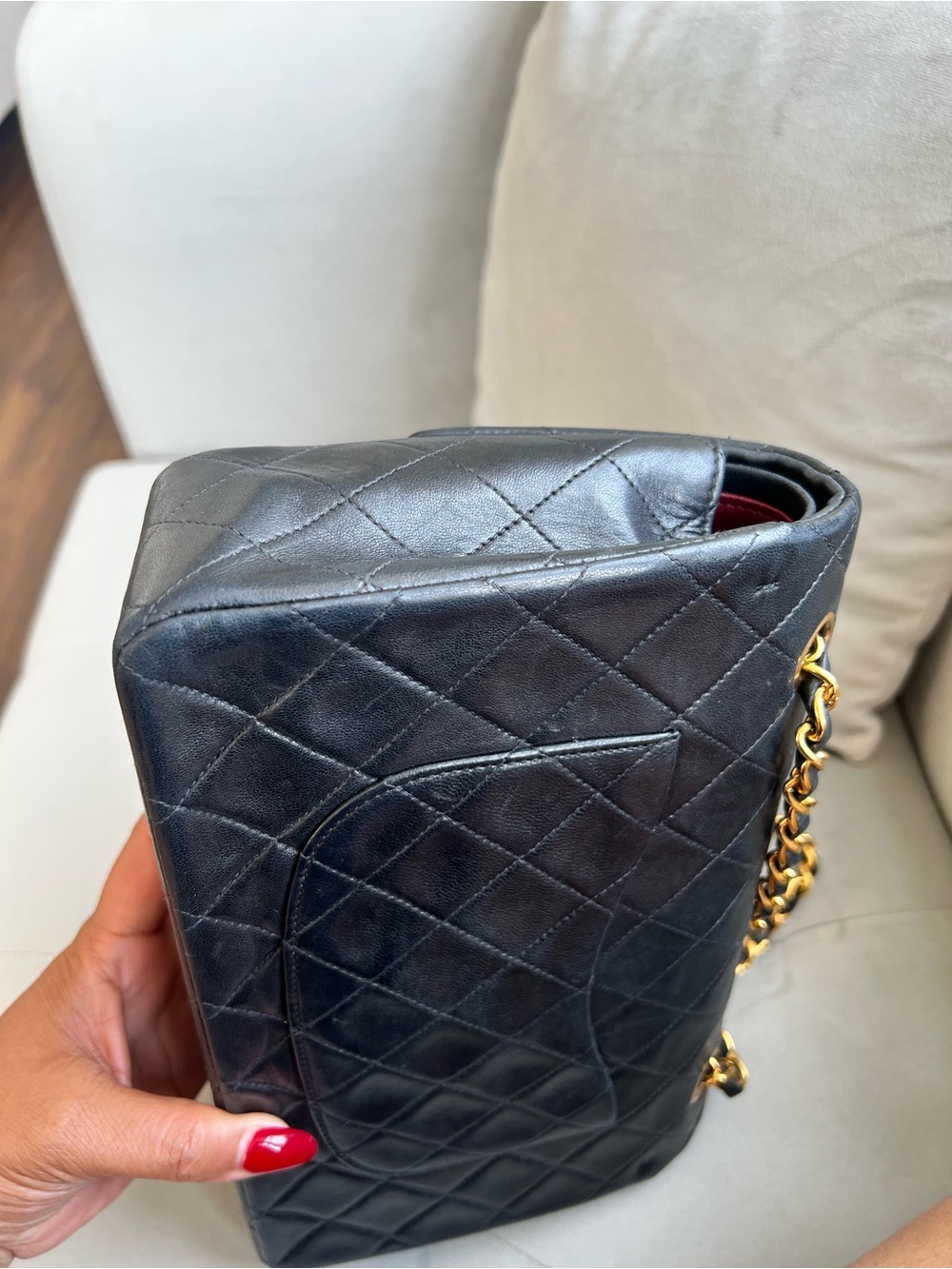 Vintage Chanel Classic Double Flap Lambskin Bag - Picture 13 of 16